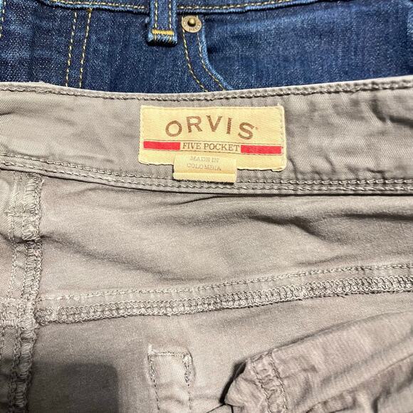 Orvis five pocket cotton blend canvas jeans men’s size 40 x 32 in grey - Picture 3 of 6